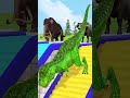 Long Slide Game with Cow Elephant Gorilla Hippopotamus Tiger 3d Animal Game Funny 3d Animals