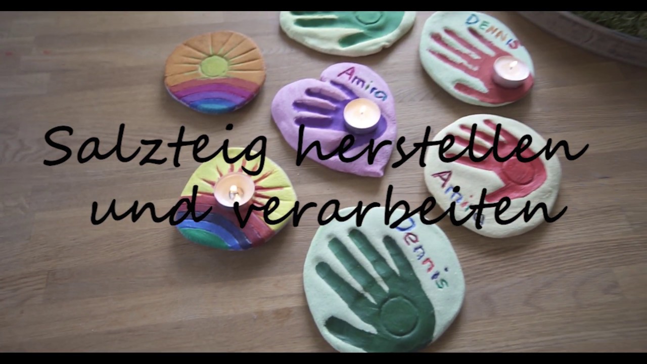 Salzteig herstellen, einfärben und verarbeiten.