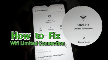 Limited Connection on WiFi  Fixed