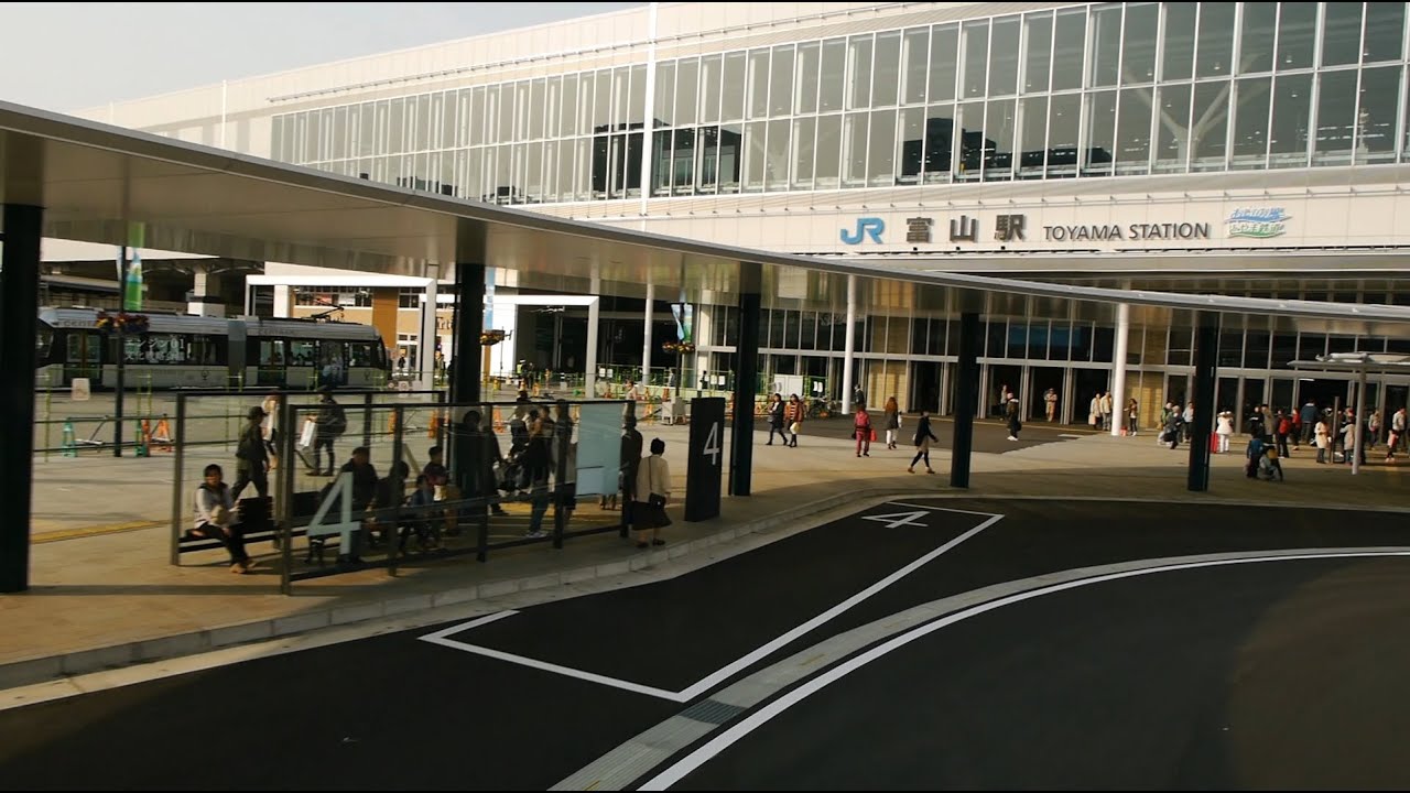 西日本JRバス 北陸道昼特急大阪３号 前面展望 金沢駅東口～富山駅南口(新ターミナル)