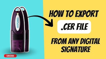 DSC से .CER File कैसे Export करें | How to Export Cer file from Digital signature