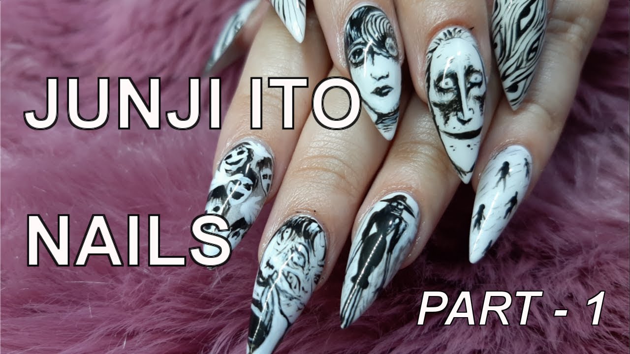 Tomie Nails Anime Press on Nails Anime False Nails Hand-Painted Junji Ito  Gothic