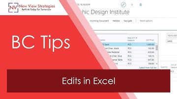 Business Central Tips: Edit in Excel