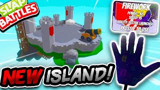 New FIREWORK Glove🧨 & NEW ISLAND!🏝️ - Slap Battles Roblox