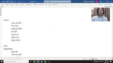assembly language program: how to use the stack