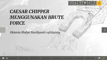 Kriptografi: Caesar Cipher menggunakan Brute Force