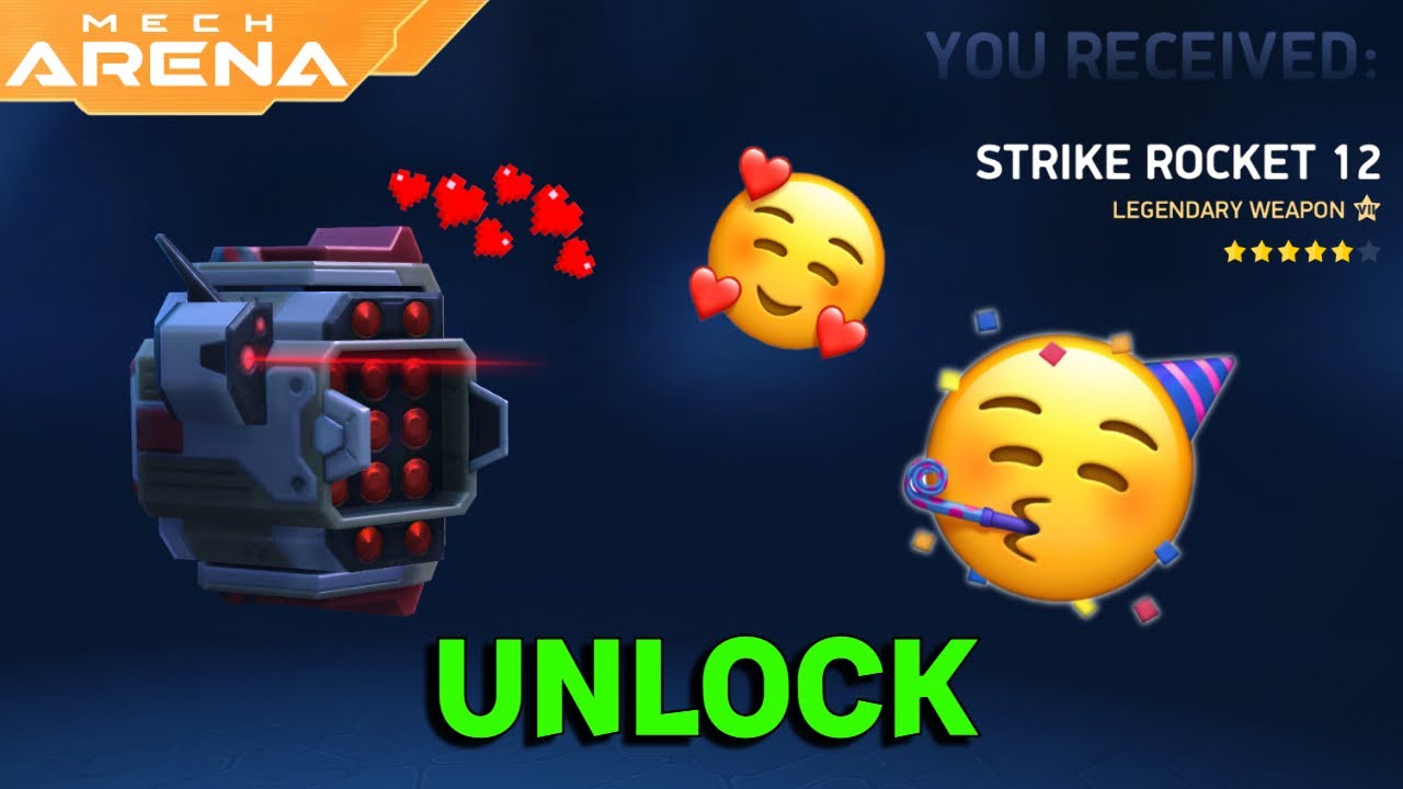New Weapon Strike Rocket 12 Unlock🔓😍 | Mech Arena - YouTube