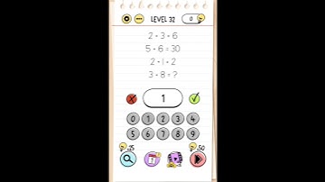 Brain test Level 32 32 3+8=?  Walkthrough