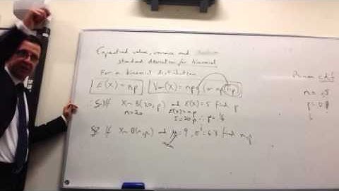 Mean and variance of binomial distribution