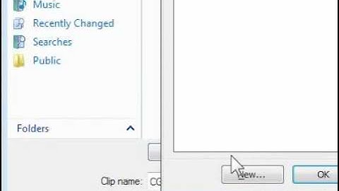 How to manually add clips to the clip organizer from a file in a document