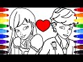 Artistic Miraculous: Coloring Marinette and Adrien with Vibrant Markers