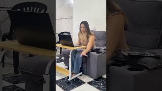 Mesa Mutiuso Mesinha Notebook Com Altura Regulavel e Rodinhas Tablet Cama Sofá Ajustavel 🏷