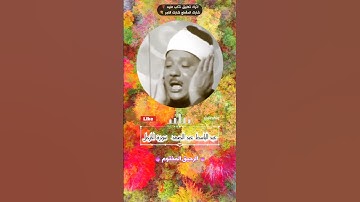 واذكر اسم ربك وتبتل اليه تبتيلا - القارئ الشيخ عبد الباسط عبد الصمد
