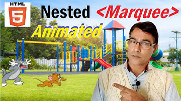 Nested Marquee tag in HTML | Make animation with marquee tag in HTML
