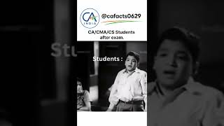 CA/CMA/CS Students After Exam Be Like 😭🤣 | Relatable Exam Meme | #Shorts