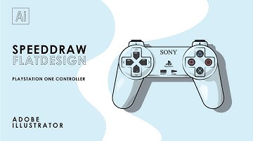 Flat Design Playstation one controller | Adobe Illustrator CC Tutorial