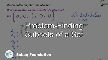 Problem-Finding Subsets of a Set, Math Lecture | Sabaq.pk