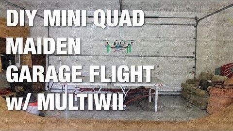 DIY Mini Quadcopter Maiden Garage Flight w/ MultiWii Flight Controller