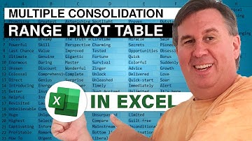 Excel - Multiple Consolidation Range Pivot Table - Episode 2047