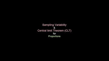 Sampling variability and central limit theorem