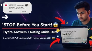 Hydra U.S, U.K, C.A Qualification & Quiz Answers: Music Playlist Baseline Rating Training & Answers