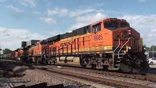 BNSF #6685 Leads WB Ethanol Train. Olathe, KS 7/8/23