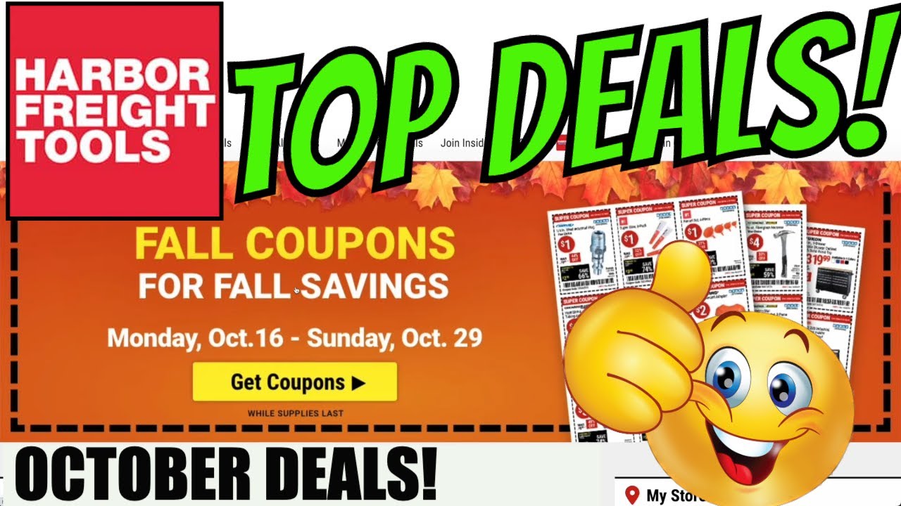 Top Deals at Harbor Freight For October New Coupons YouTube
