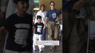 Sania Mirza With Son At Airport