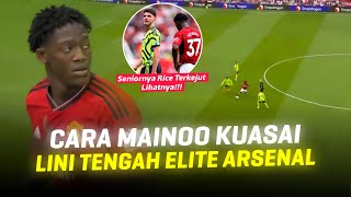 Sinar Mainoo Ketutupan Blunder Casemiro!!! Kecerdasan Kobbie Mainoo Saat Kuasai Lini Tengah Arsenal