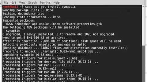 How to install SYNAPTIC in kali linux