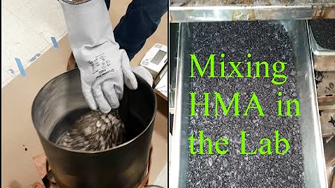 Mixing hot mix asphalt (HMA) components in the lab