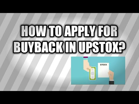 how to tender for buyback? in upstox