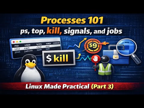 Understanding Processes 101: ps, top, kill, signals, and jobs | Linux Made Practical (Part 3)