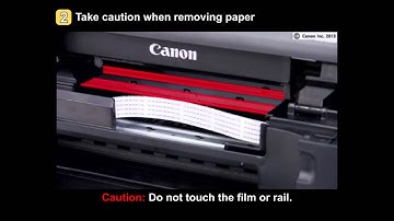PIXMA MG5520/MG5522/MG6420: Removing a jammed paper: inside the printer