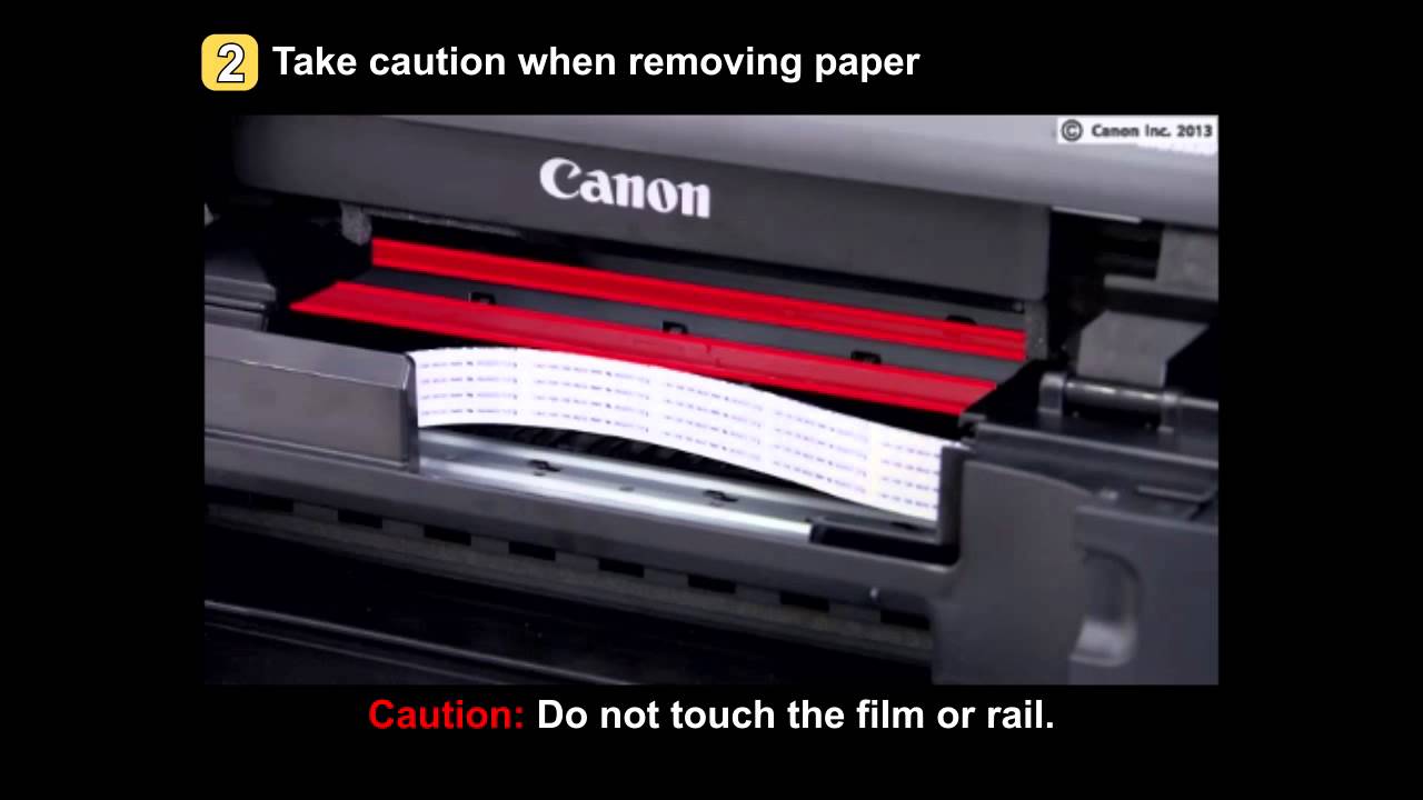 PIXMA MG5520/MG5522/MG6420: Removing a jammed paper: inside the printer