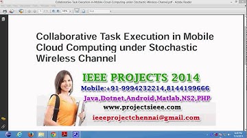 Collaborative Task Execution in Mobile Cloud Computing under Stochastic Wireless Channel