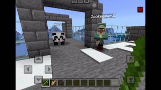 Snowy Villager can takes Playful Panda New Map in Minecraft PE