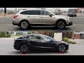 Subaru Outback S-AWD vs Tesla 3 AWD - 4x4 test on rollers