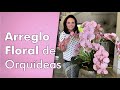 Majestuoso ARREGLO FLORAL con Orquídeas Rosas.