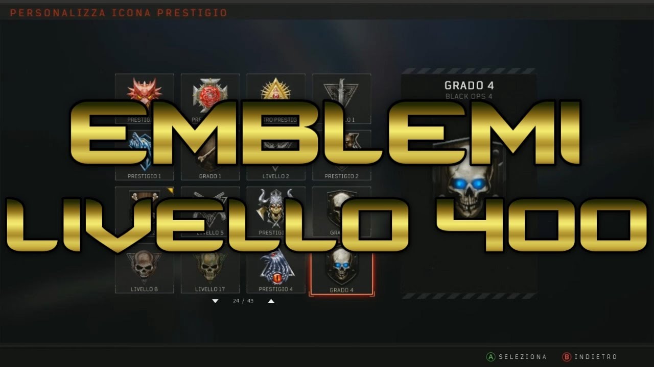 COD Black Ops 4 Zombie Emblemi Livello 400 YouTube