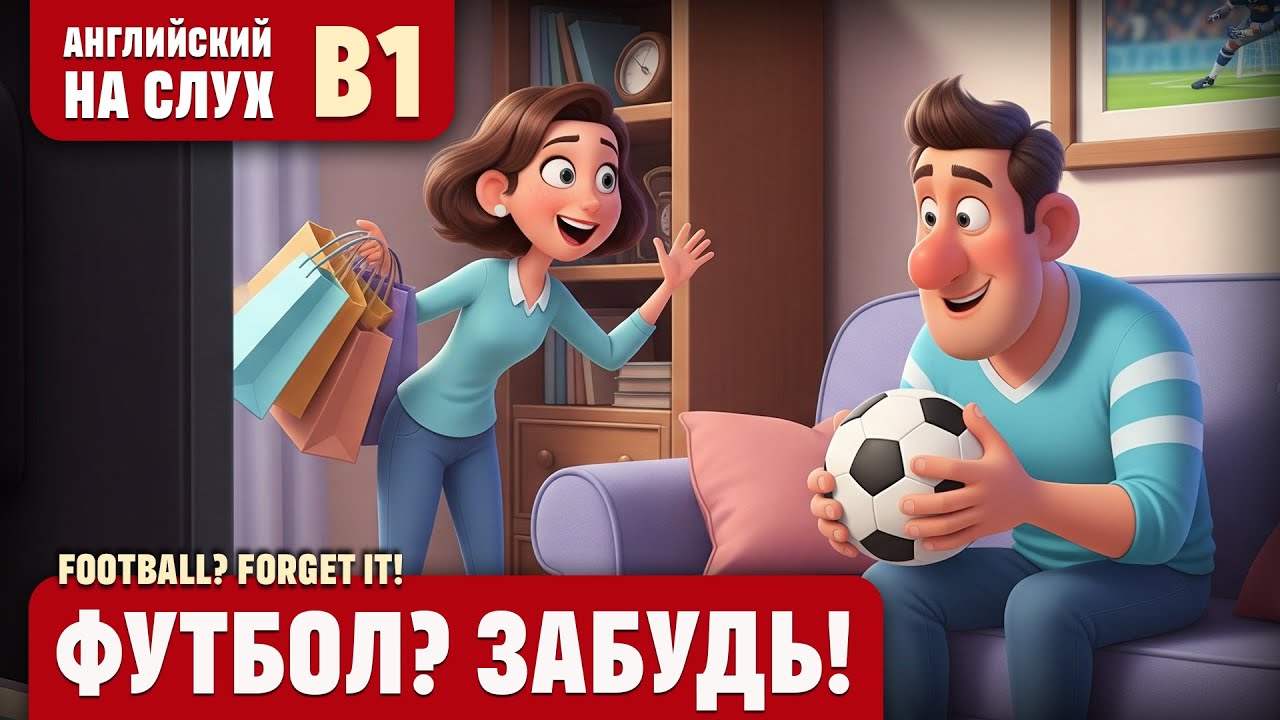 Футбол? Забудь! Весёлый рассказ (уровень B1). Английский на слух.