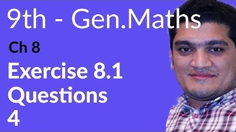 9th Class General Math, Ch 8, lec 5, Exercise 8.1 Question no 4 - Matric Part 1 Gen Math