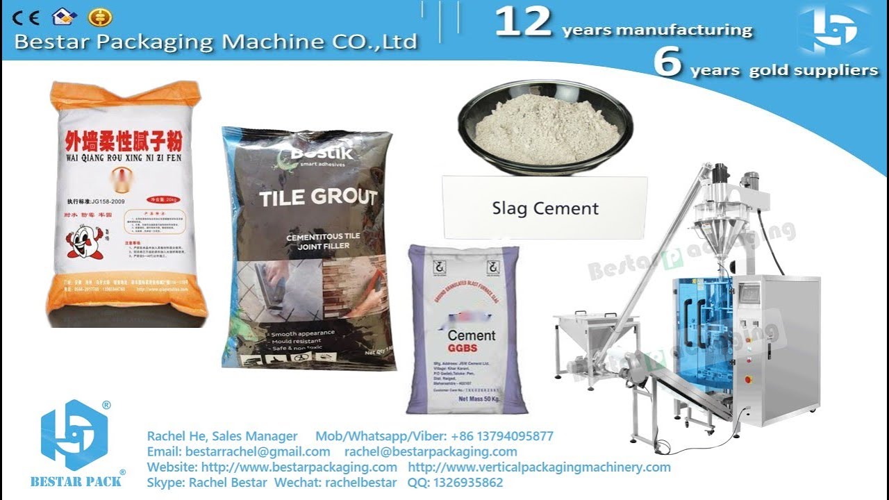 Slag powder cement powder 2kg pouch weighing packing machine