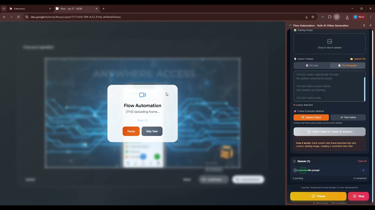 🎬 Flow Automation - Ultimate AI Video & Image Automation Tool for Google Labs Flow Chrome Extension