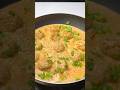 Creamy Chicken Ball 🔥 With Rice ASMR #shorts