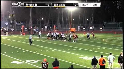 #10 Joshua Holman keeps the ball and runs in for a...