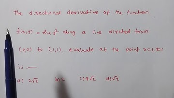 GATE 2019 Engineering Mathematics ( vector Differential Calculus)