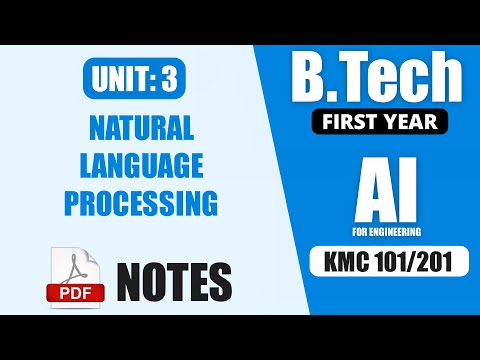 Unit 3: Natural Language Processing AKTU with PDF Notes | Artificial Intelligence for Engineering