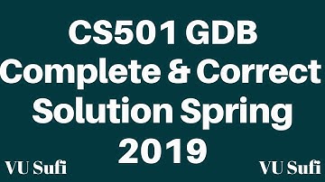 CS501 (Advance Computer Architecture) GDB Solution Spring 2019
