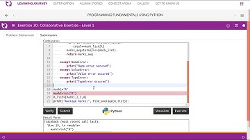 InfyTQ PF Day6 Video 3 Exercise 30